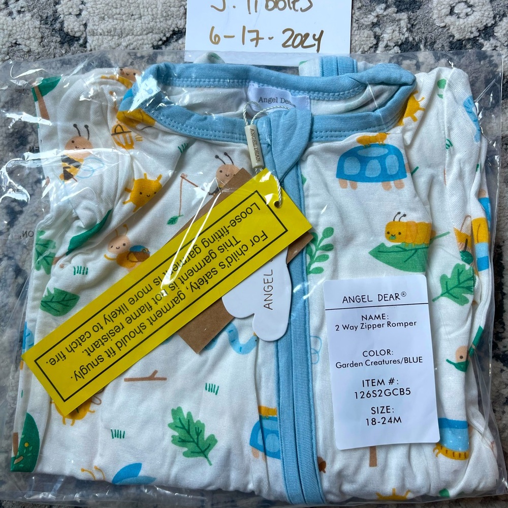 Angel Dear Garden Creatures Zip Romper